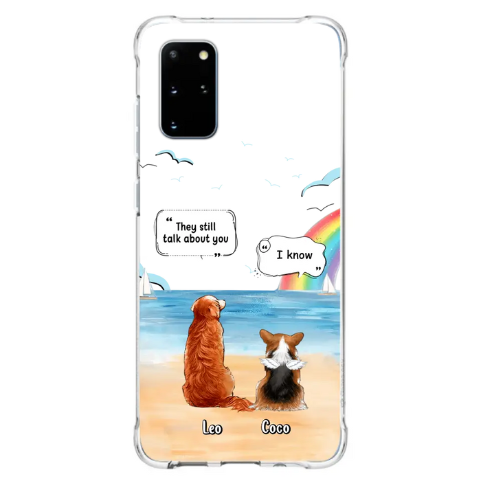 Personalized Memorial Pet Phone Case - Up to 4 Pets - Memorial Gift Idea for Dog/Cat Lovers - They Still Talk About You - Cases For iPhone/Samsung