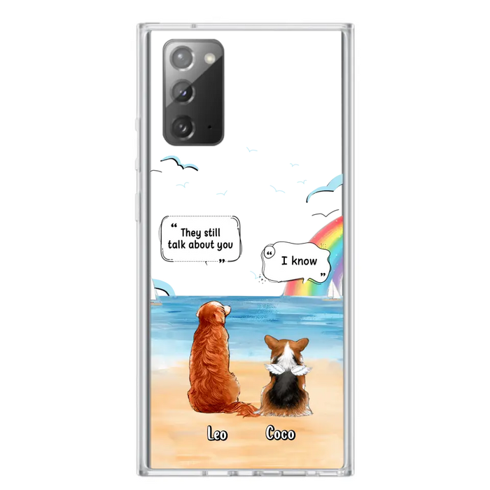 Personalized Memorial Pet Phone Case - Up to 4 Pets - Memorial Gift Idea for Dog/Cat Lovers - They Still Talk About You - Cases For iPhone/Samsung