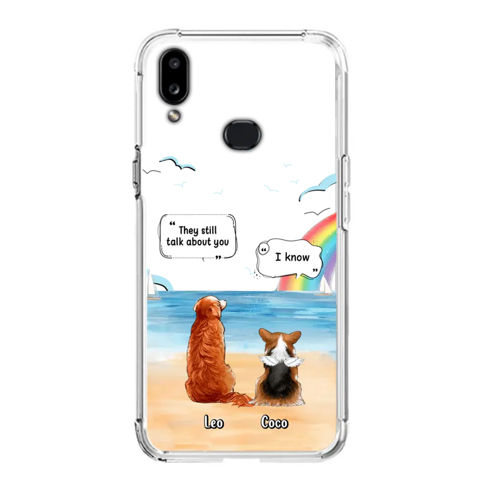 Personalized Memorial Pet Phone Case - Up to 4 Pets - Memorial Gift Idea for Dog/Cat Lovers - They Still Talk About You - Cases For iPhone/Samsung