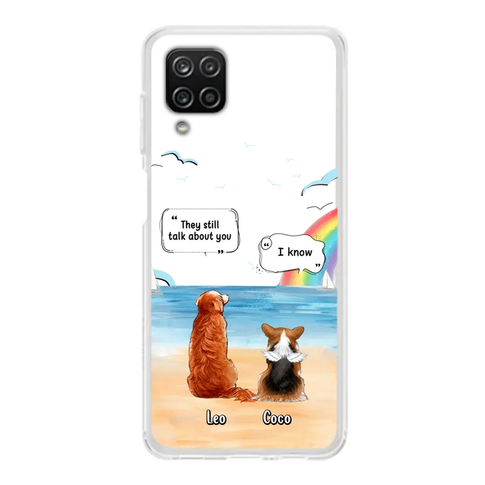 Personalized Memorial Pet Phone Case - Up to 4 Pets - Memorial Gift Idea for Dog/Cat Lovers - They Still Talk About You - Cases For iPhone/Samsung
