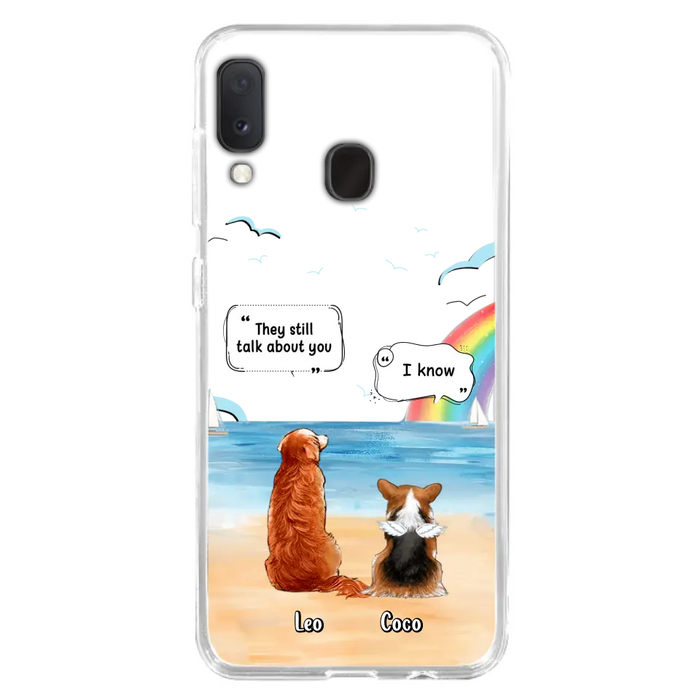 Personalized Memorial Pet Phone Case - Up to 4 Pets - Memorial Gift Idea for Dog/Cat Lovers - They Still Talk About You - Cases For iPhone/Samsung