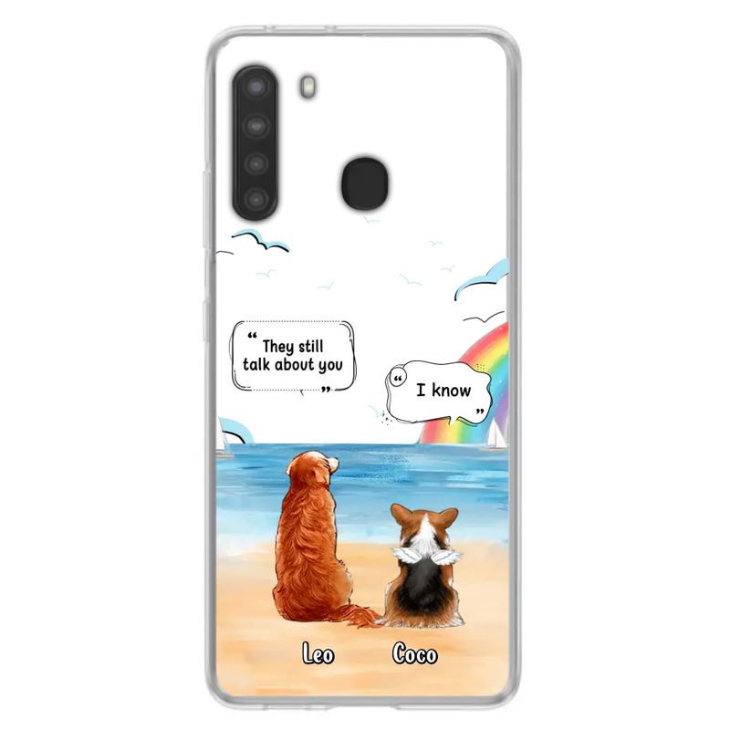 Personalized Memorial Pet Phone Case - Upto 4 Pets - Memorial Gift Idea for Dog/Cat Lovers - They Still Talk About You - Cases For iPhone/Samsung