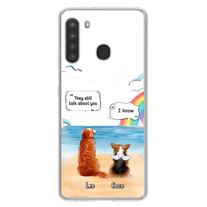 Personalized Memorial Pet Phone Case - Up to 4 Pets - Memorial Gift Idea for Dog/Cat Lovers - They Still Talk About You - Cases For iPhone/Samsung