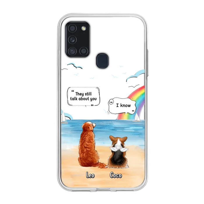 Personalized Memorial Pet Phone Case - Up to 4 Pets - Memorial Gift Idea for Dog/Cat Lovers - They Still Talk About You - Cases For iPhone/Samsung