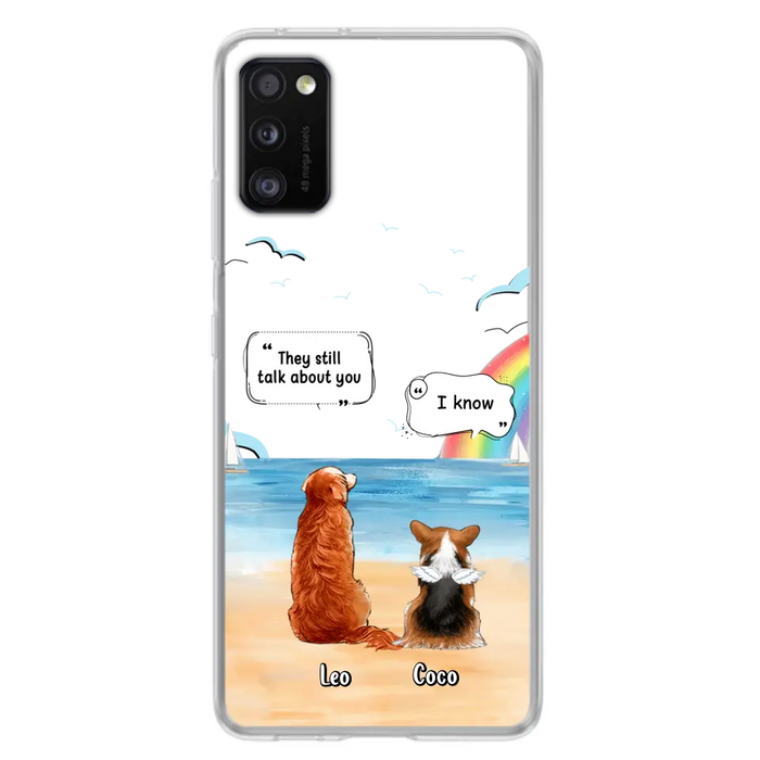 Personalized Memorial Pet Phone Case - Up to 4 Pets - Memorial Gift Idea for Dog/Cat Lovers - They Still Talk About You - Cases For iPhone/Samsung