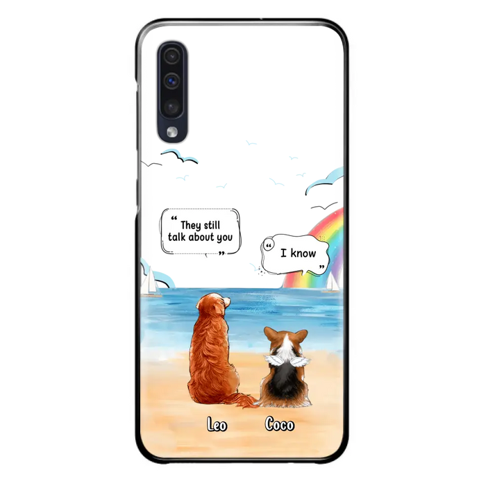 Personalized Memorial Pet Phone Case - Up to 4 Pets - Memorial Gift Idea for Dog/Cat Lovers - They Still Talk About You - Cases For iPhone/Samsung