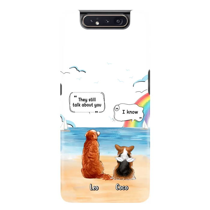 Personalized Memorial Pet Phone Case - Up to 4 Pets - Memorial Gift Idea for Dog/Cat Lovers - They Still Talk About You - Cases For iPhone/Samsung