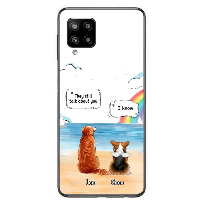 Personalized Memorial Pet Phone Case - Up to 4 Pets - Memorial Gift Idea for Dog/Cat Lovers - They Still Talk About You - Cases For iPhone/Samsung