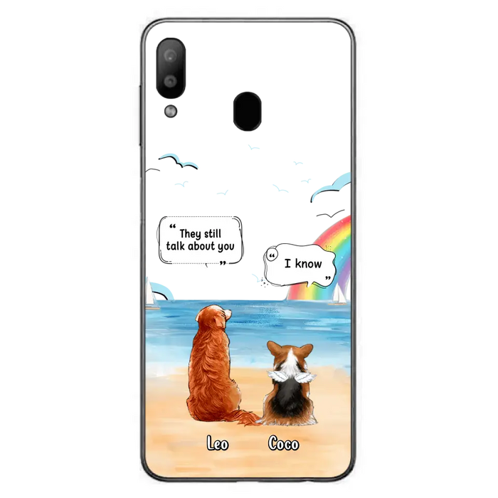 Personalized Memorial Pet Phone Case - Up to 4 Pets - Memorial Gift Idea for Dog/Cat Lovers - They Still Talk About You - Cases For iPhone/Samsung
