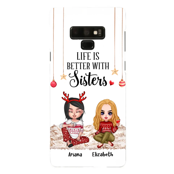 Personalized Besties Phone Case - Gift Idea For Friends/Sisters/Besties - Life Is Better With Sisters - Up to 5 People - Case For iPhone/Samsung