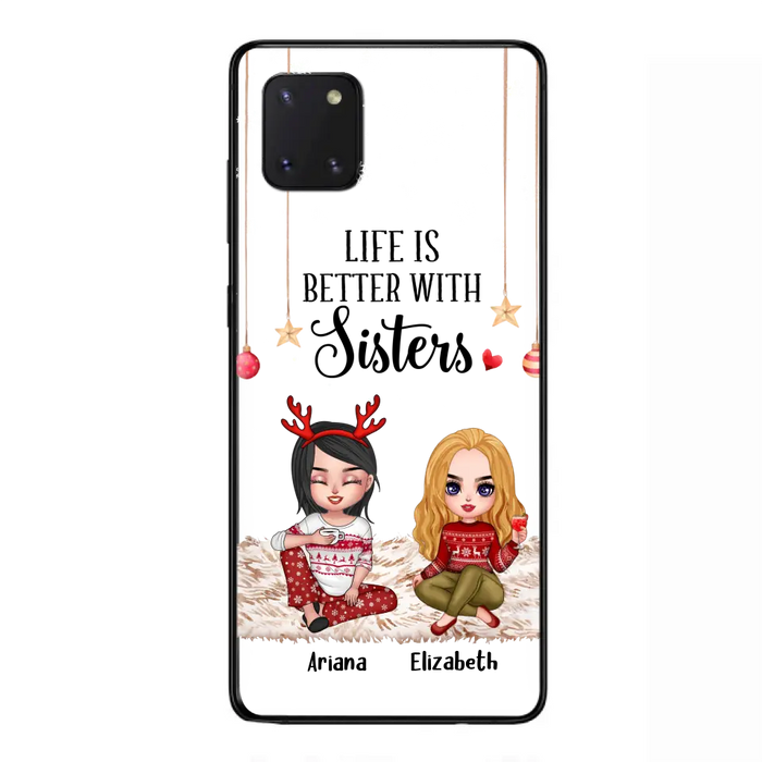 Personalized Besties Phone Case - Gift Idea For Friends/Sisters/Besties - Life Is Better With Sisters - Up to 5 People - Case For iPhone/Samsung
