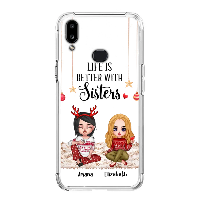 Personalized Besties Phone Case - Gift Idea For Friends/Sisters/Besties - Life Is Better With Sisters - Up to 5 People - Case For iPhone/Samsung