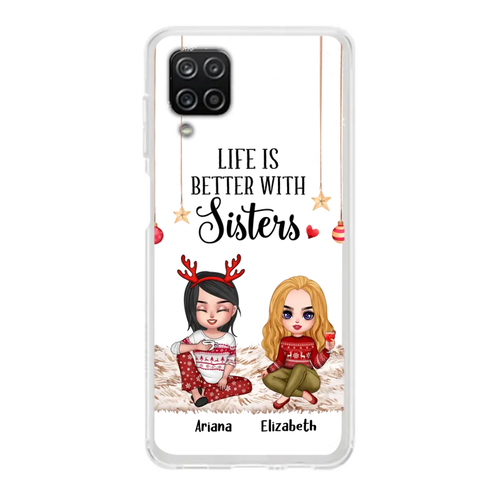Personalized Besties Phone Case - Gift Idea For Friends/Sisters/Besties - Life Is Better With Sisters - Up to 5 People - Case For iPhone/Samsung
