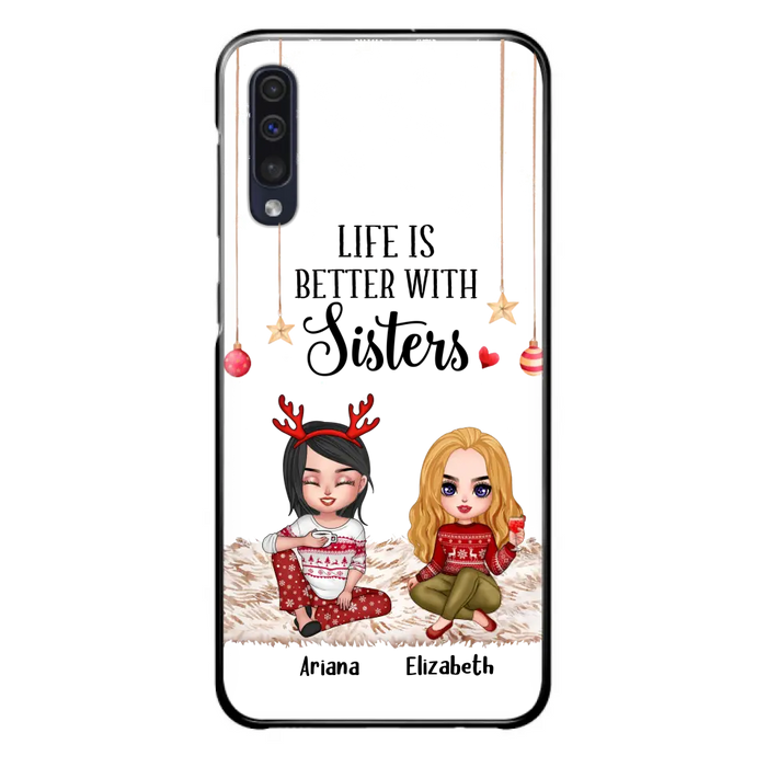 Personalized Besties Phone Case - Gift Idea For Friends/Sisters/Besties - Life Is Better With Sisters - Up to 5 People - Case For iPhone/Samsung