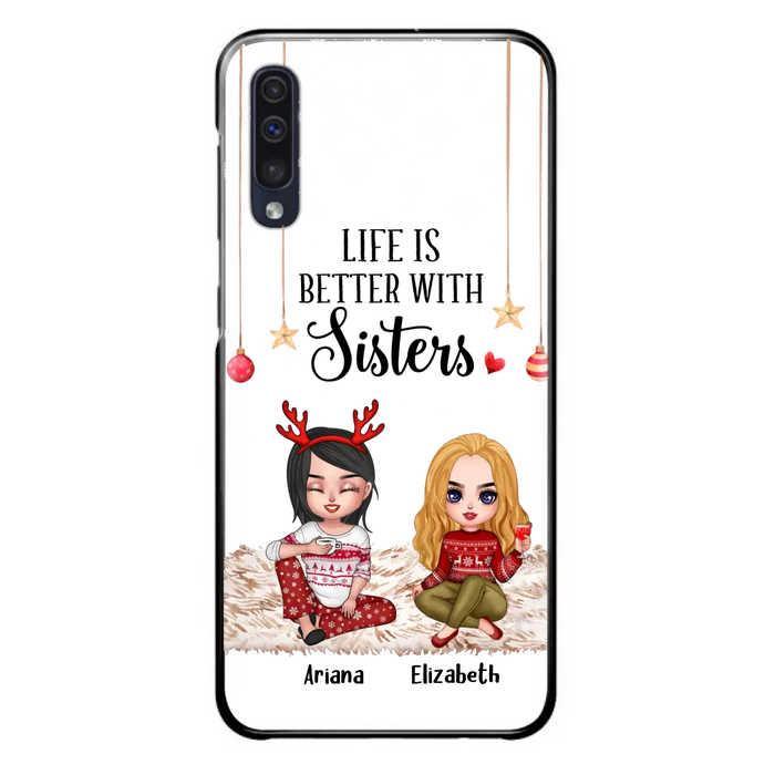 Personalized Besties Phone Case - Gift Idea For Friends/Sisters/Besties - Life Is Better With Sisters - Up to 5 People - Case For iPhone/Samsung
