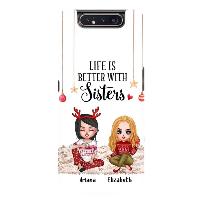Personalized Besties Phone Case - Gift Idea For Friends/Sisters/Besties - Life Is Better With Sisters - Up to 5 People - Case For iPhone/Samsung