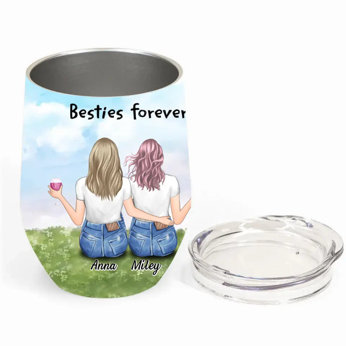 Personalized Friend Wine Tumbler - Gift Idea For Friend/Sister - I Wish You Lived Next Door