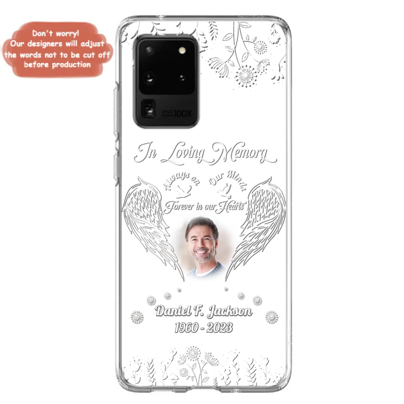 Personalized Memorial Photo Phone Case - Memorial Gift Idea - In Loving Memory