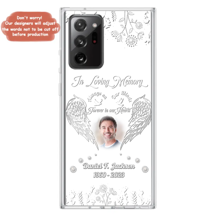 Personalized Memorial Photo Phone Case - Memorial Gift Idea - In Loving Memory