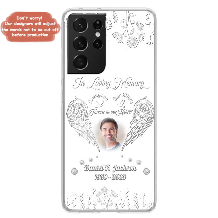 Personalized Memorial Photo Phone Case - Memorial Gift Idea - In Loving Memory