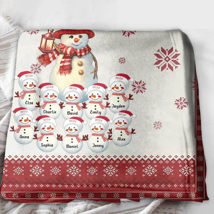 Personalized Grandma Fleece Throw Blanket/Quilt - Up to 10 Grandkids - Christmas Gift Idea for Grandma - Blessed To Be Called Grandma