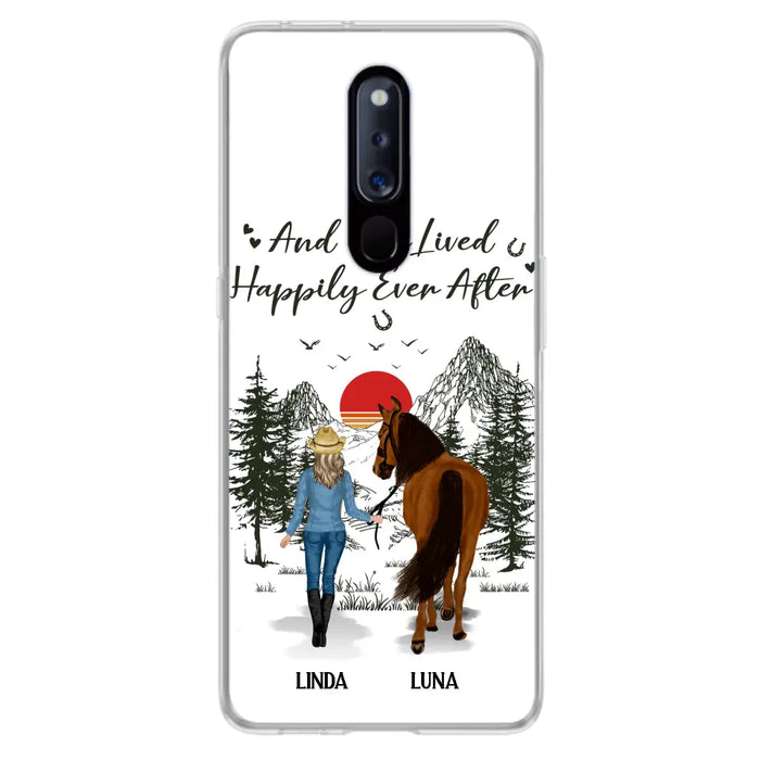 Custom Personalized Horse Girl Phone Case - Gift Idea For Horse Mom/ Horse Lover - And She Lived Happily Ever After - Case For Xiaomi/ Oppo/ Huawei
