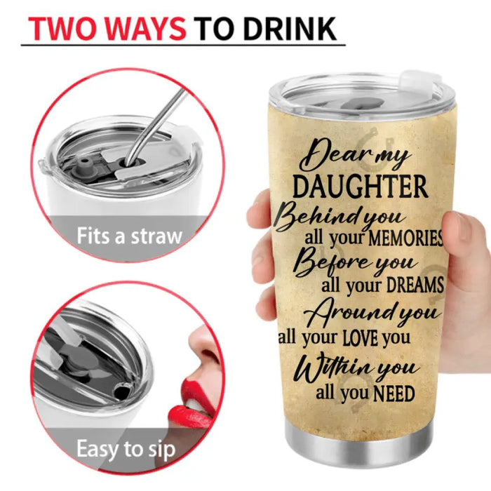 Personalized To My Daughter Horse Tumbler - Gift Idea For Horse Lovers/Daughter - Father & Daughter True Best Friends For Life