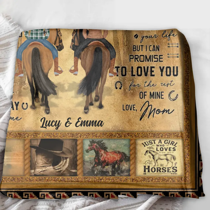 Personalized To My Daughter Horse Quilt/Fleece Throw Blanket - Gift Idea For Daughter/Horse Lovers - Never Forget Your Way Back Home