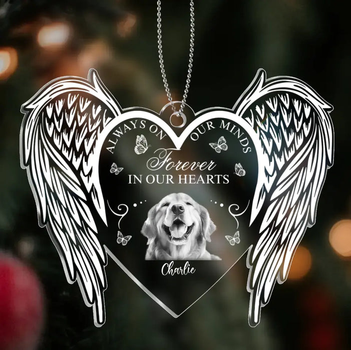 Personalized Pet Memorial Acrylic Ornament - Memorial Gift Idea For Christmas - Upload Pet Photo