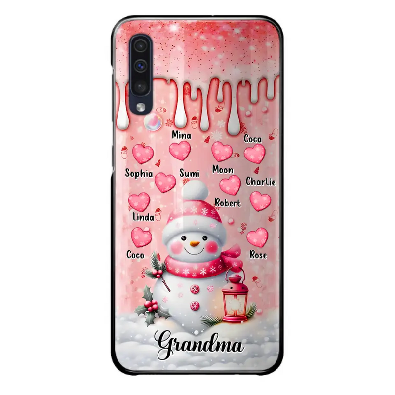 Personalized Snowman Grandma Phone Case - Christmas Gift Idea For Grandma - Up to 10 Kids - Case For iPhone/Samsung - Grandma