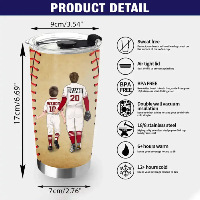Personalized Baseball Son Tumbler - Gift Idea For Son/Christmas/Birthday - I Can Promise To Love You For The Rest Of Mine