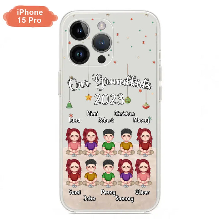 Personalized Grandkids Phone Case - Gift Idea For Grandma - Up to 10 Grandkids - Our Grandkids 2023