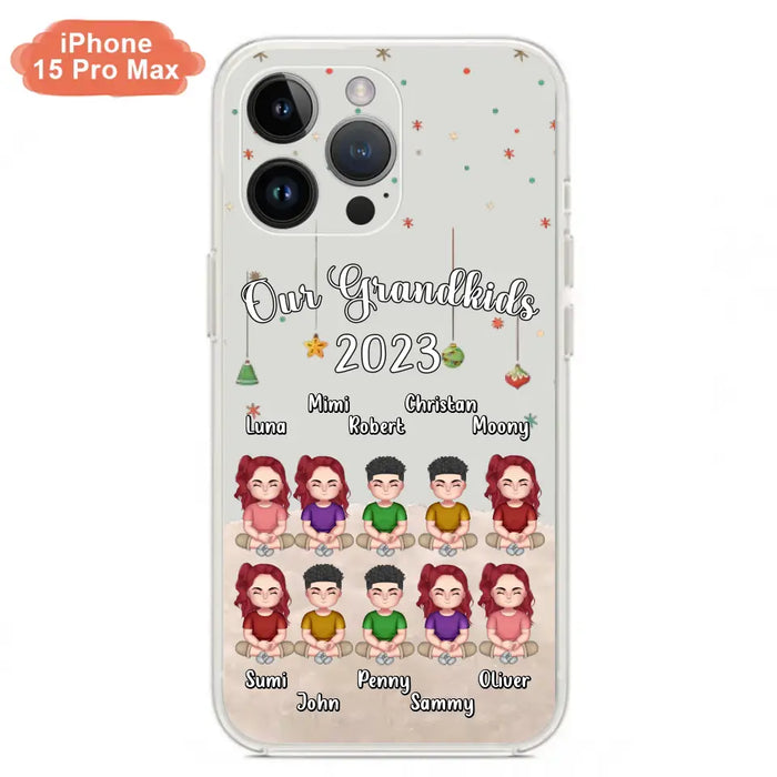 Personalized Grandkids Phone Case - Gift Idea For Grandma - Up to 10 Grandkids - Our Grandkids 2023