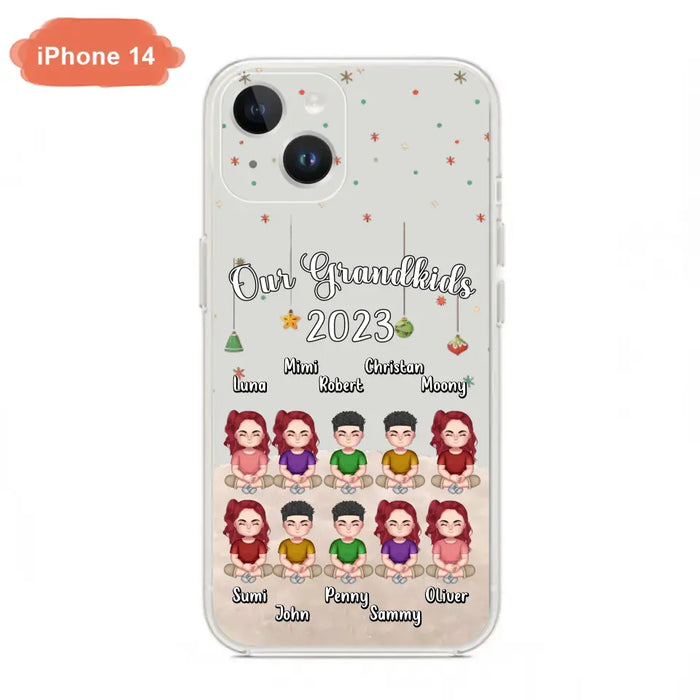 Personalized Grandkids Phone Case - Gift Idea For Grandma - Up to 10 Grandkids - Our Grandkids 2023