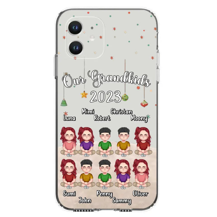Personalized Grandkids Phone Case - Gift Idea For Grandma - Up to 10 Grandkids - Our Grandkids 2023