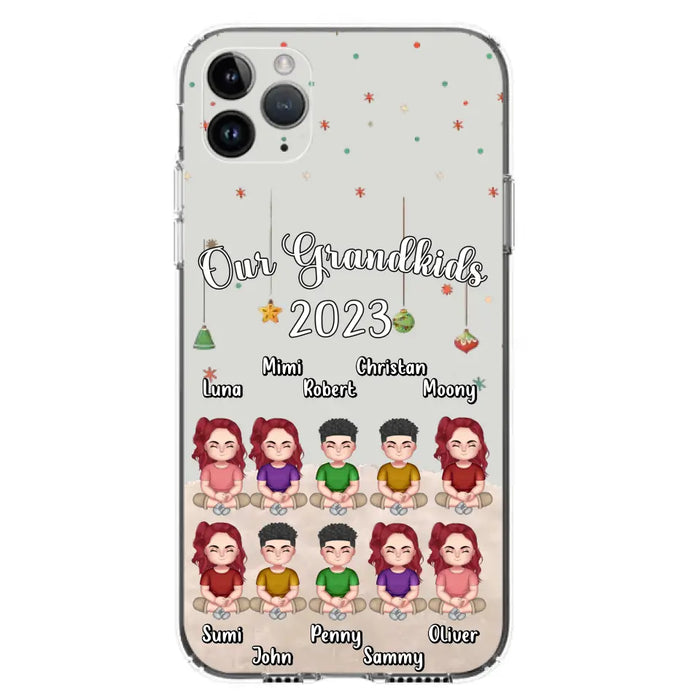 Personalized Grandkids Phone Case - Gift Idea For Grandma - Up to 10 Grandkids - Our Grandkids 2023