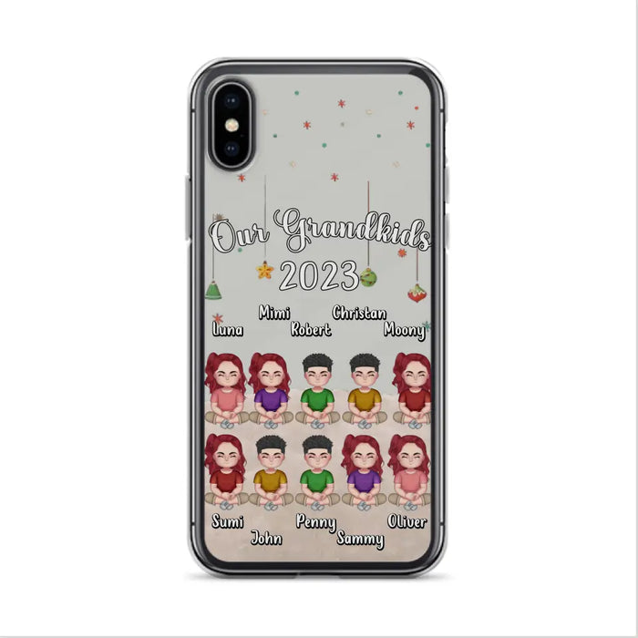 Personalized Grandkids Phone Case - Gift Idea For Grandma - Up to 10 Grandkids - Our Grandkids 2023