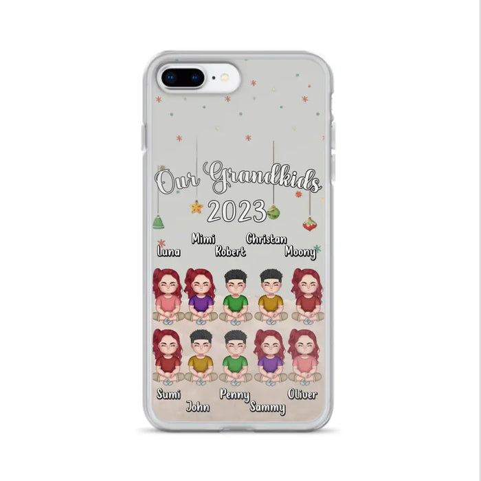 Personalized Grandkids Phone Case - Gift Idea For Grandma - Up to 10 Grandkids - Our Grandkids 2023