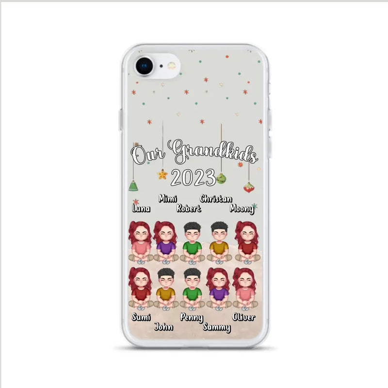 Personalized Grandkids Phone Case - Gift Idea For Grandma - Up to 10 Grandkids - Our Grandkids 2023