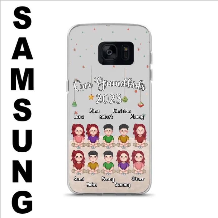 Personalized Grandkids Phone Case - Gift Idea For Grandma - Up to 10 Grandkids - Our Grandkids 2023
