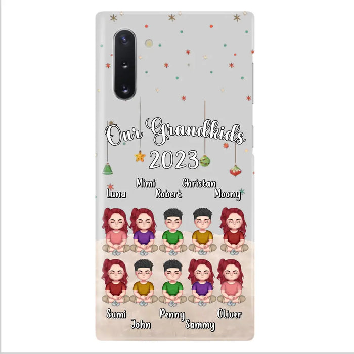 Personalized Grandkids Phone Case - Gift Idea For Grandma - Up to 10 Grandkids - Our Grandkids 2023