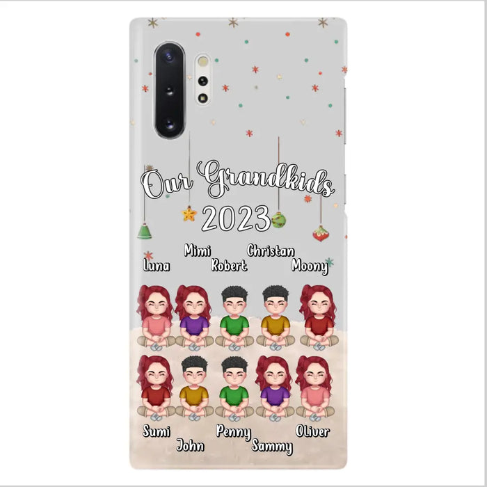 Personalized Grandkids Phone Case - Gift Idea For Grandma - Up to 10 Grandkids - Our Grandkids 2023