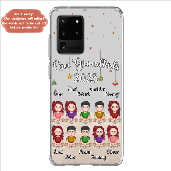 Personalized Grandkids Phone Case - Gift Idea For Grandma - Up to 10 Grandkids - Our Grandkids 2023