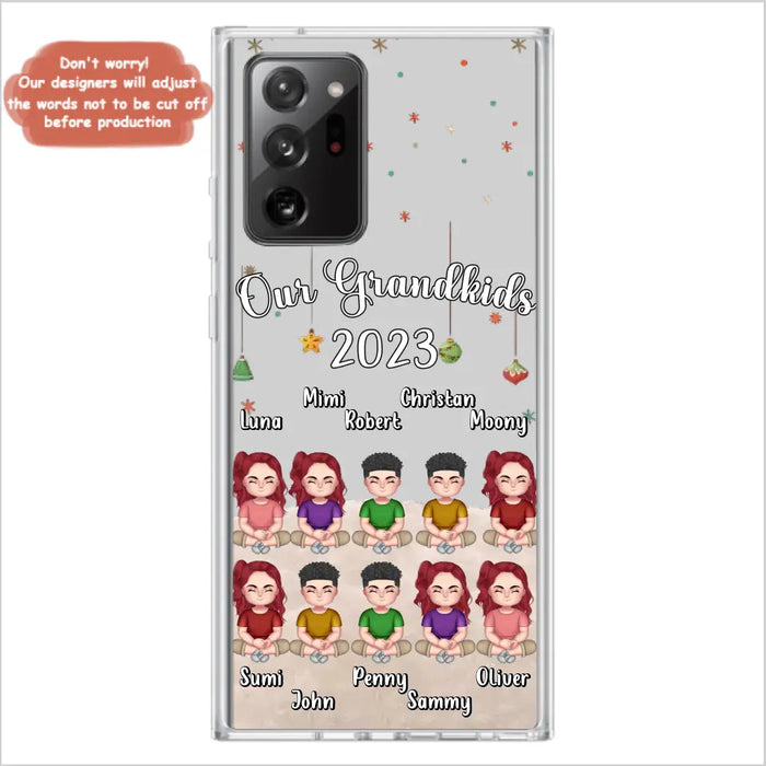 Personalized Grandkids Phone Case - Gift Idea For Grandma - Up to 10 Grandkids - Our Grandkids 2023