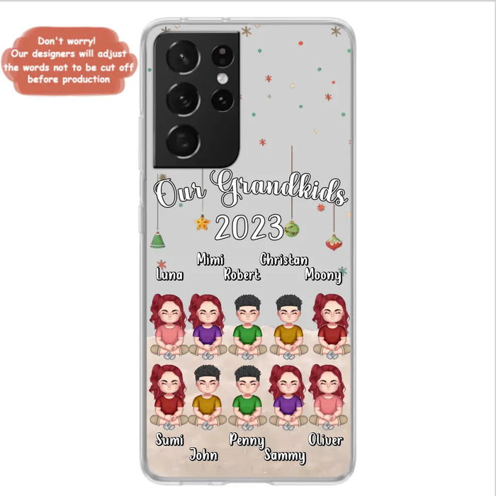 Personalized Grandkids Phone Case - Gift Idea For Grandma - Up to 10 Grandkids - Our Grandkids 2023