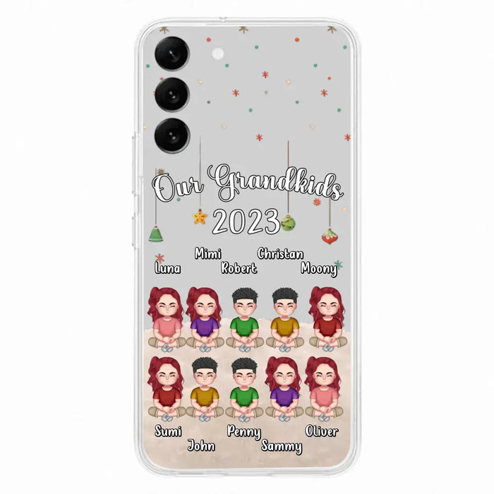 Personalized Grandkids Phone Case - Gift Idea For Grandma - Up to 10 Grandkids - Our Grandkids 2023