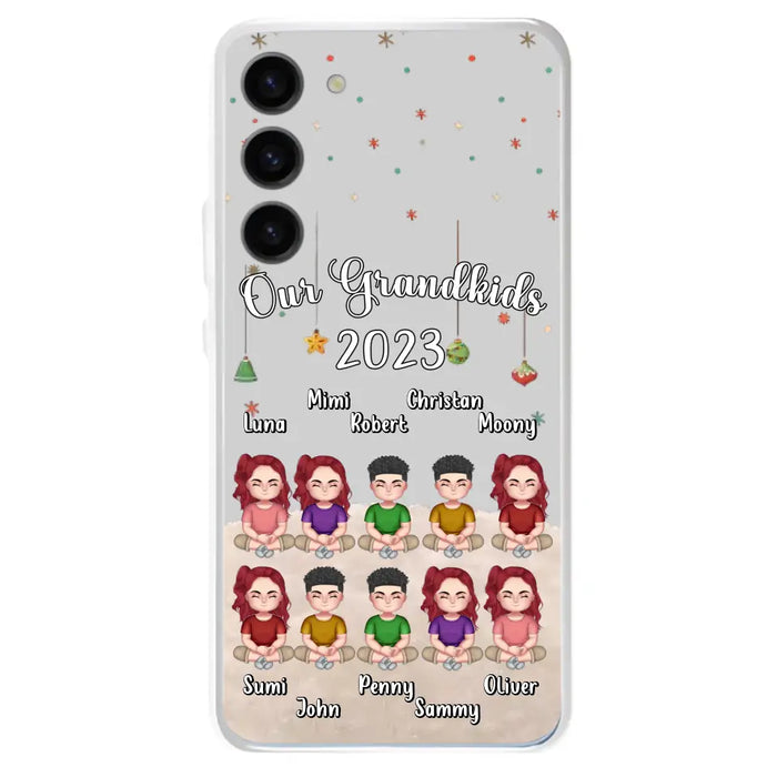 Personalized Grandkids Phone Case - Gift Idea For Grandma - Up to 10 Grandkids - Our Grandkids 2023