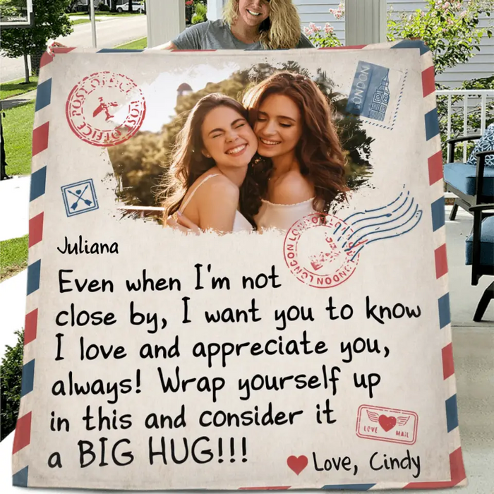 Personalized Friends Photo Quilt/Fleece Throw Blanket - Gift Idea For Besties/Sisters - Upload Photo - I Love And Appreciate You