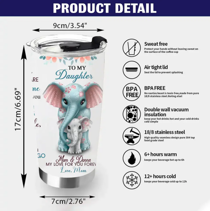 Personalized To My Daughter Tumbler - Gift Idea for Daughter from Mom - You Will Always Be My Little Girl