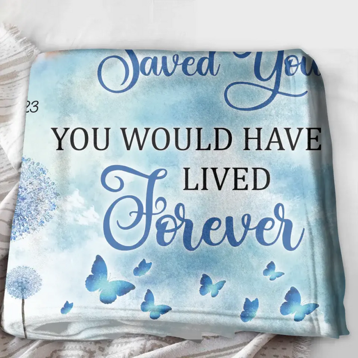 Personalized Memorial Pet Fleece Throw Blanket & Quilt - Upload Photo - Memorial Gift Idea For Pet Owners - If Love Could Have Saved You